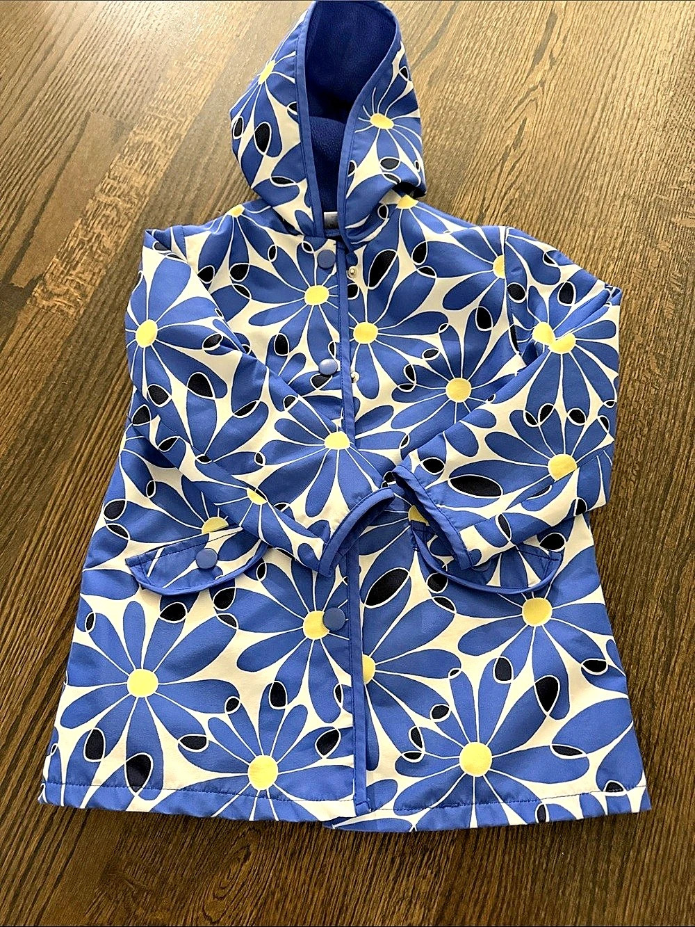 Rain jacket Gymboree Girls 3T-4T Floral Jacket Blue & Yellow Like New